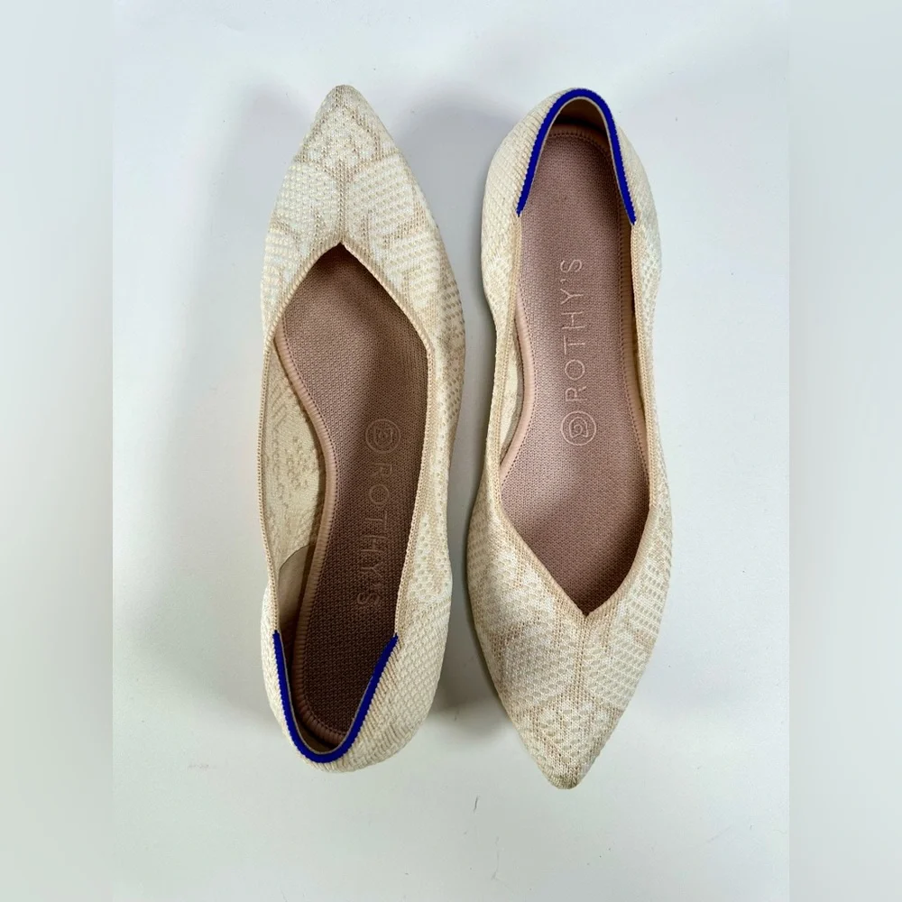 Rothy's Women’s The Point Lace Wedding Flats Slip on